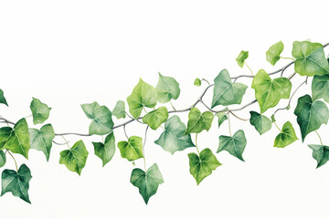 Ivy painted in watercolor