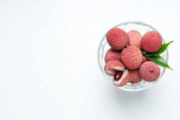Lychee, concept of fresh and ripe exotic food