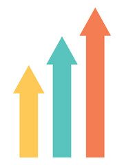 arrow icon, direction sign, navigation symbol, growth sign in business, using for commercial in graphic design works