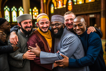 Réunion de fraternité avec des représentants de différentes religions