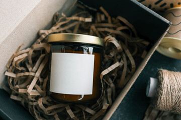 Isolated template for your logo on a product, parcel concept