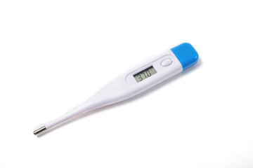 Electronic thermometer isolated on white background. Medical thermometer.