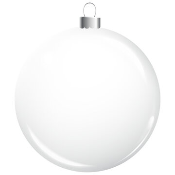 Christmas glass ball. Xmas ball realistic decoration background.