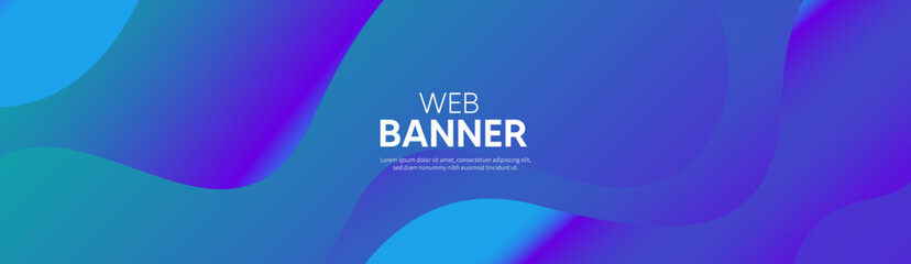 Abstract blue background with lines, Blue banner