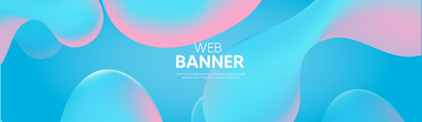 Abstract background with wave, Blue banner