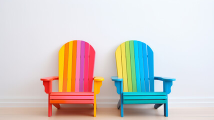 Obraz premium Colorful chairs in the room