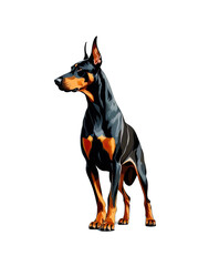 Doberman Pinscher Clipart png dog clipart printable Doberman Pinscher head transparent illustration, 300 dpi tshirt, mug, stickers, tumbler