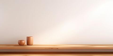 Scene stage decoration for promotion sale or advertising of beauty and spa products and cosmetics. 3d empty minimalistic wooden product display podium