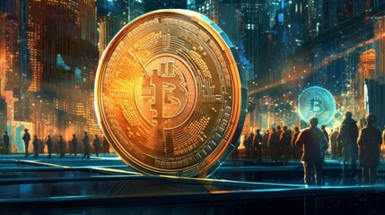 Time as a digital currency in the future. AI generated