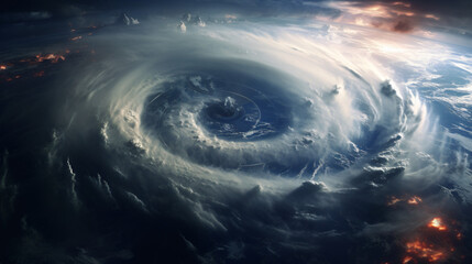 Hurricane tornado typhoon vortex twister 3d rendering