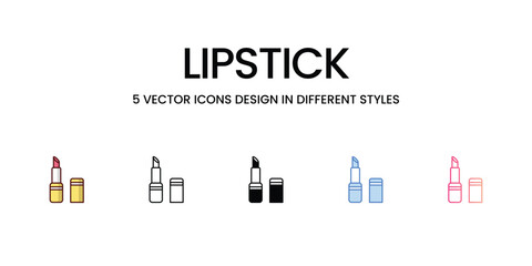 Lipstick icon. Suitable for Web Page, Mobile App, UI, UX and GUI design.