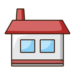 Vector house building vector icon illustration
