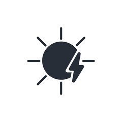 solar energy icon. vector.Editable stroke.linear style sign for use web design,logo.Symbol illustration