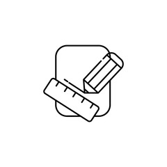 Pencil and ruler icon