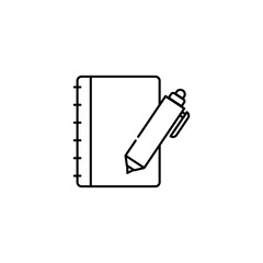 Notebook and pen icon