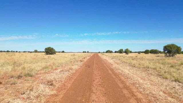 Taking off from a remote road in outback Australia