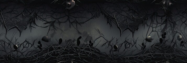 Gothic dark pattern with the addition of ominous and surreal mutations and distorted reality.