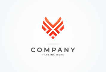 Fox logo design. modern letter X with fox head combination. vector illustration