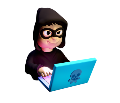 Robber character 3d rendered illustration., 3D Cyber Spy  Illustration Render., hacker 3d render icon illustration for website, application, printing, document.