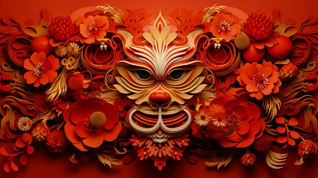 Chinese New Year greeting card. Greeting card.