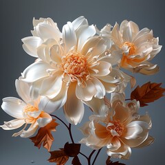 Beautiful Flower Headshot Still Life,Hd, On White Background