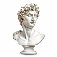 Obraz premium Detailed ancient greek philosopher marble bust sculpture