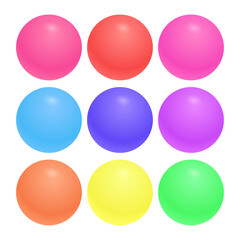 Vector 3d realistic sphere icon vector illustration on white