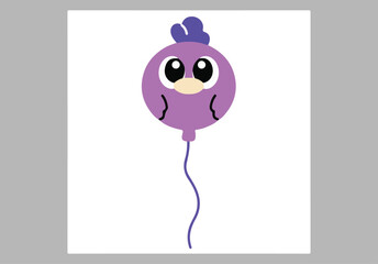 Cute balloon vector art illustration