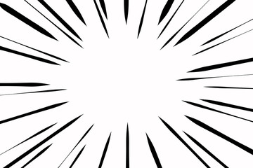 Naklejka premium Comic horizontal speed lines background vector