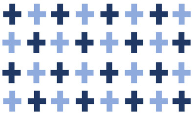 seamless pattern with cross, X cross geometric repeat pattern. Simple subtle seamless blue and light blue background design on fabric printing or wallpaper or packing print

