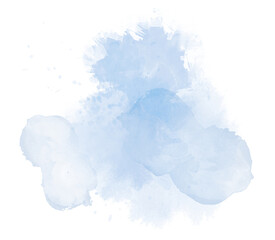 Obraz premium Blue watercolor stain