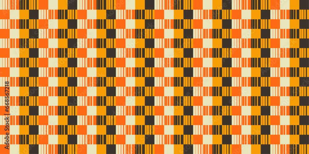 Poster Pixel mesh texture. A pattern of cubes, alternating and with lines.