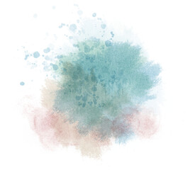 Colorlul blue watercolor stain