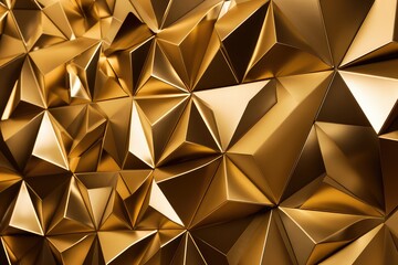 abstract low poly pattern golden backdrop for presentation