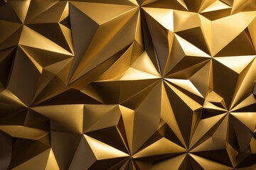 elegant golden geometric polygonal texture backdrop wall art