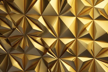modern and shiny golden polygon backdrop for wall print