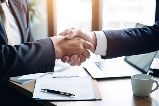 professional businessmen handshake a symbol of trust