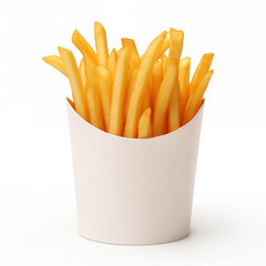 french fries in a white box