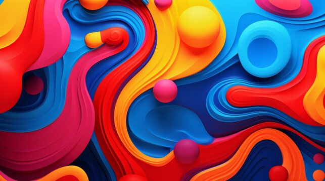 A Mesmerizing Abstract Background with Vibrant Colors - Digital Art, generative AI