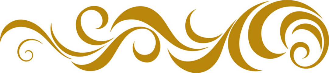 Ornamental curls, swirls divider and filigree ornaments vector illustration. Design elements