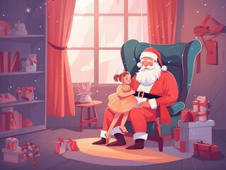 Festive Greetings Santa's Armchair Surprise