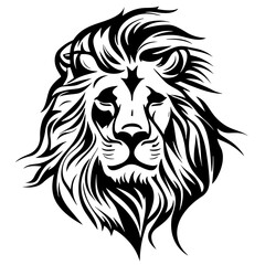 lion, head, vector, animal, tattoo, tiger, wild, cartoon, illustration, cat, mascot, face, mammal, symbol, dog, silhouette, wolf, wildlife, nature, tribal, black, art, animals, power, predator