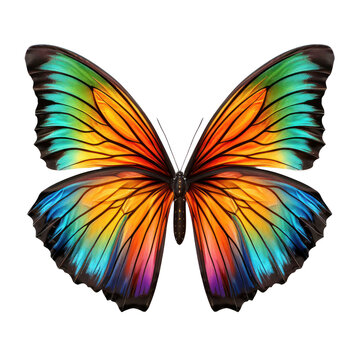 Fantasy butterfly isolated on transparent background,transparency 
