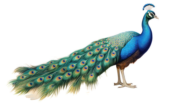 peacock isolated on transparent background,transparency 