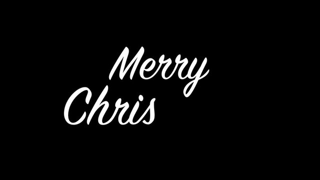 Merry Christmas 4K logo animation ( no background | mov )