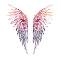 Fantasy angel wings isolated on transparent background,transparency 
