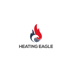 heating eagle - logo template