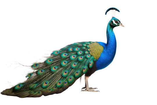 Peacock isolated on transparent background,transparency 