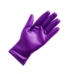 Purple glove isolated on transparent background,transparency 