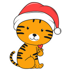 cute tiger animal cartoon illustration